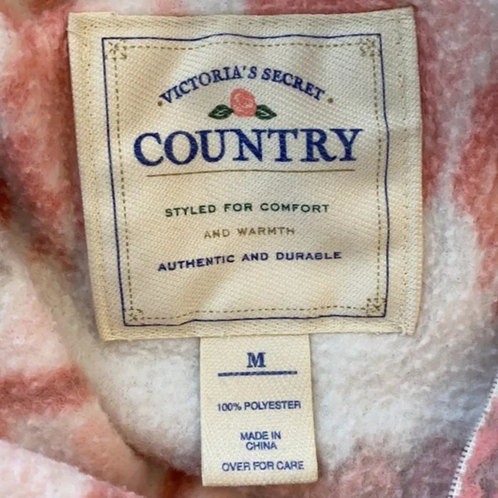 Victoria’s Secret Vintage 90’s Country Knit Partial Zip Pattern Sweater Top M - Picture 10 of 10